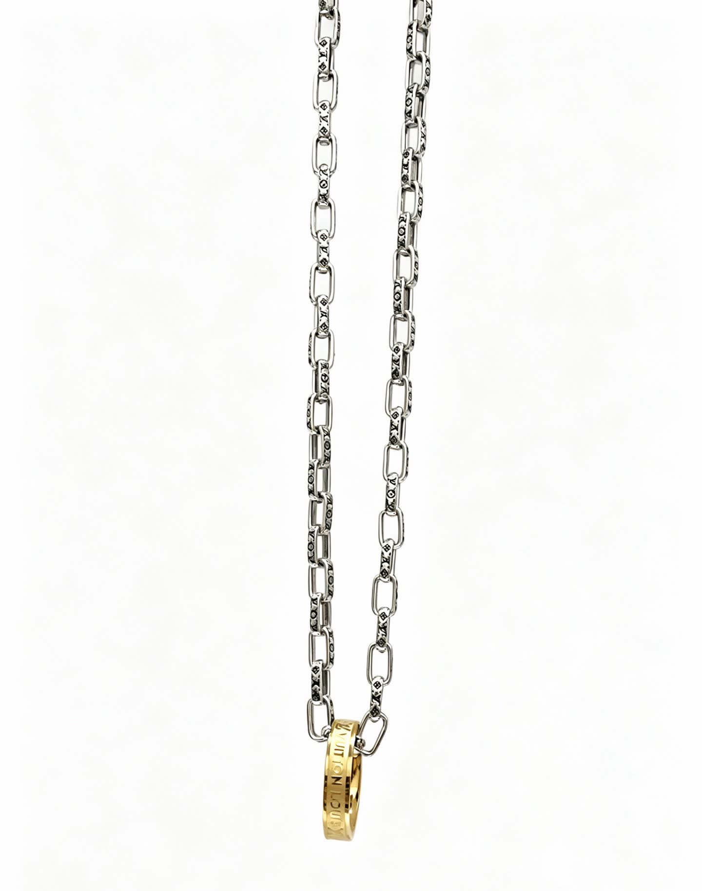 Louis Vuitton Atlas Ring Charm Necklace Louis Vuitton Atlas Ring Charm Necklace